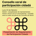 EL CONCELLO DE NARÓN CONVOCA EL CONSELLO XERAL PARA PRESENTAR EL NUEVO REGLAMENTO DE PARTICIPACIÓN CIUDADANA